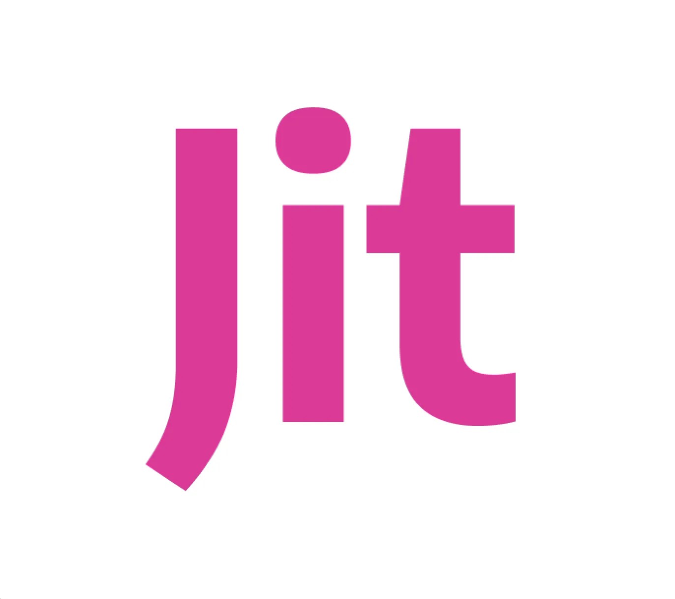 Jit DAST logo in pink and white