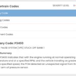 alt text: CarMD Pro scan tool report summary showing vehicle information, mileage, and overall health status.