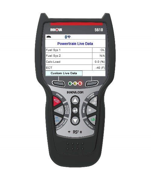 alt text: OBD2 Scanner displaying live data on screen.